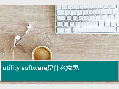 utility software是什么意思